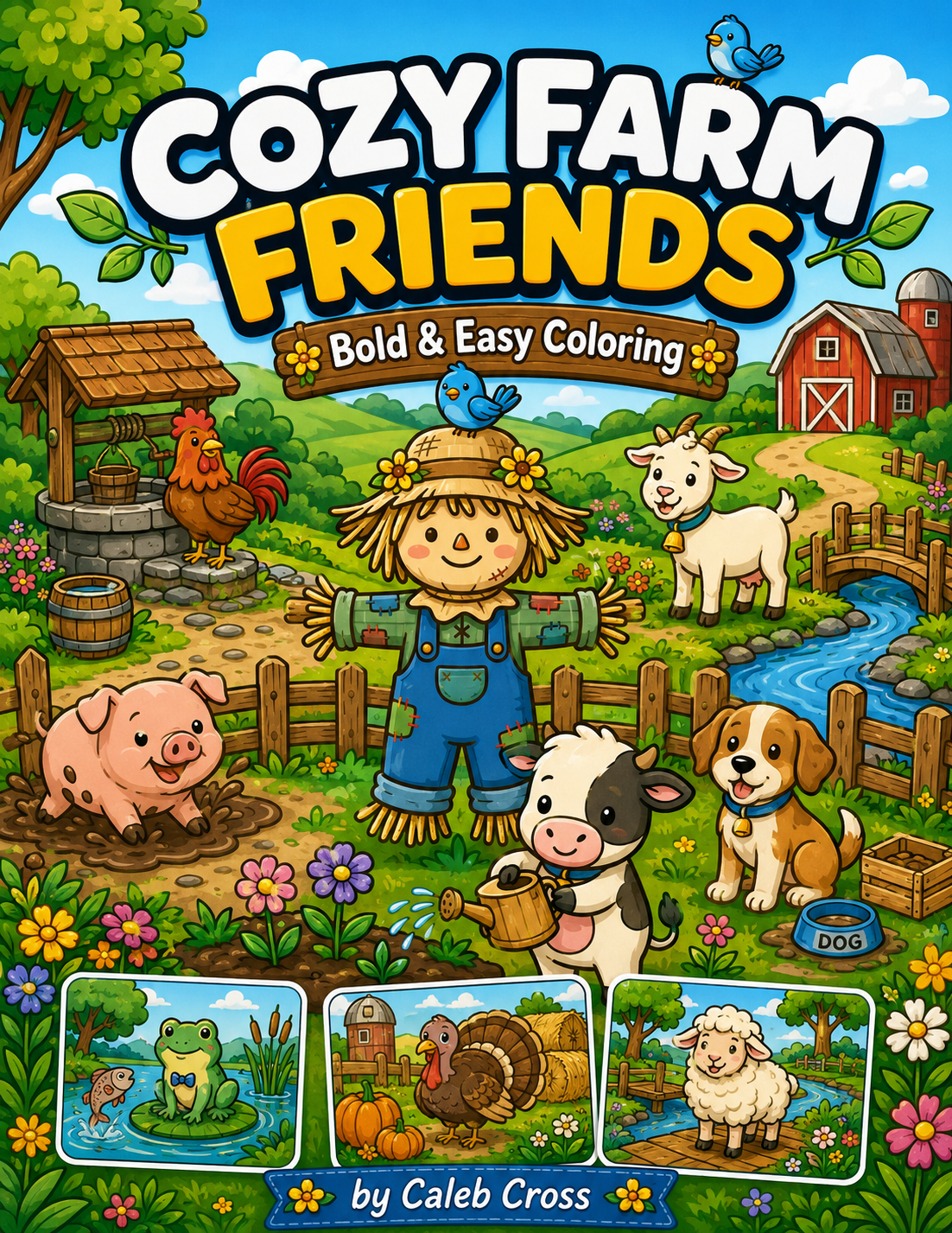 Cozy Farm Friends Printable Coloring Book — Digital Download