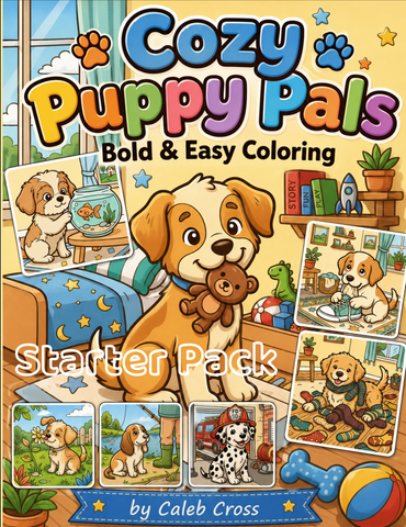 Cozy Puppy Pals Printable Coloring Book — Digital Download