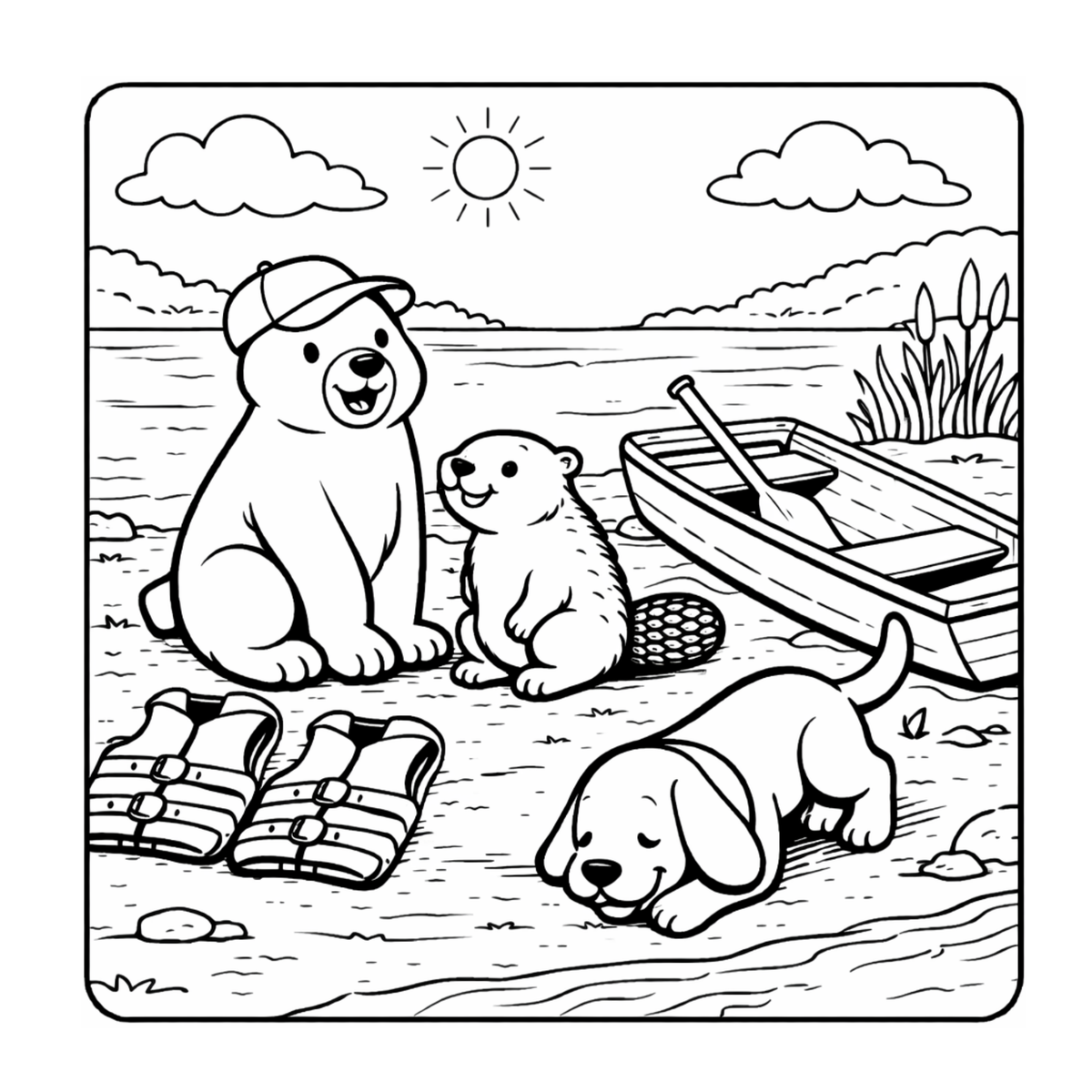 Cozy Trail Friends Coloring Book Print + Digital Bundle