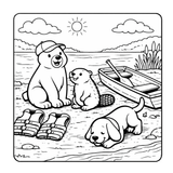 Cozy Trail Friends Coloring Book Print + Digital Bundle