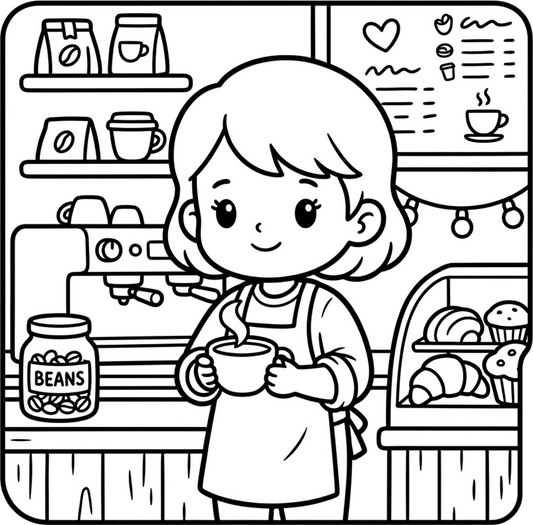 Cozy Career Friends Coloring Book Print + Digital Bundle