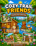 Cozy Trail Friends Printable Coloring Book — Digital Download