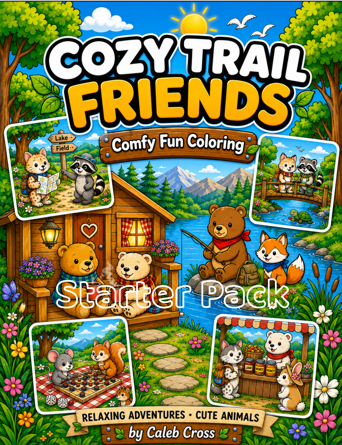 Cozy Starter Bundle Pack Printable Coloring Pages — Digital Download