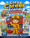 Cozy Career Friends Printable Coloring Book — Digital Download