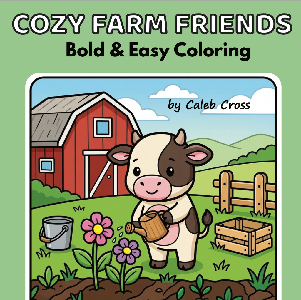 Cozy Farm Friends Printable Coloring Book — Digital Download