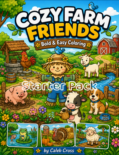 Cozy Starter Bundle Pack Printable Coloring Pages — Digital Download