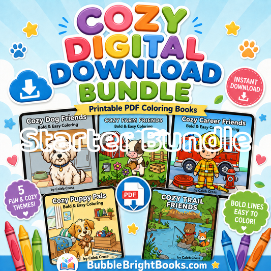 Cozy Starter Bundle Pack Printable Coloring Pages — Digital Download