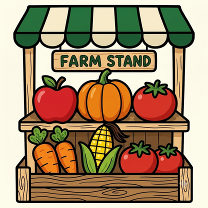 Simple Farm Life Printable Coloring Book — Digital Download