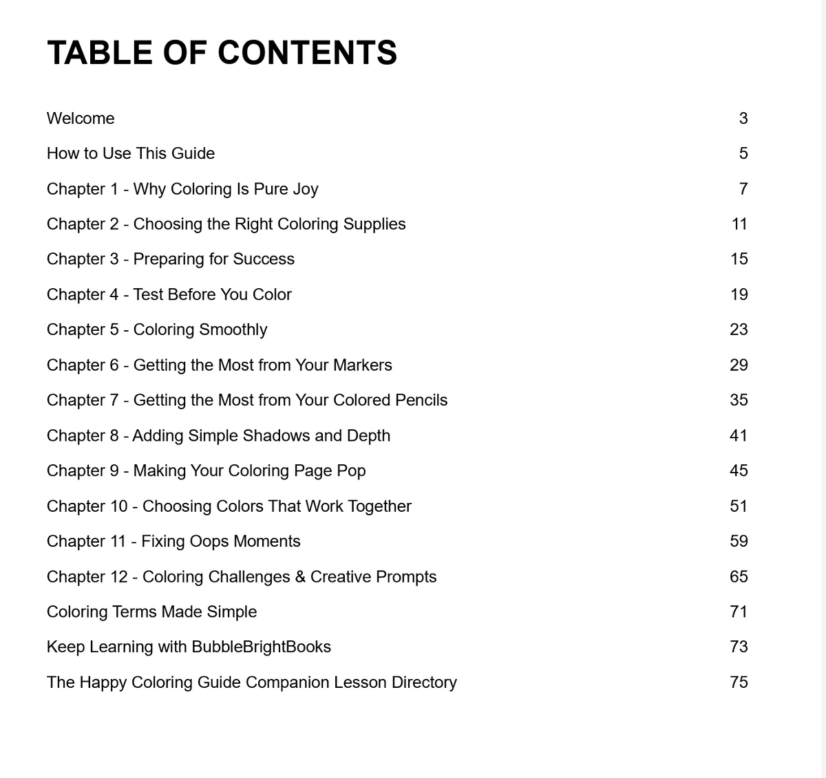 The Happy Coloring Guide — Digital Download