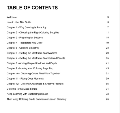 The Happy Coloring Guide — Digital Download