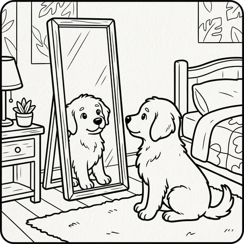 Cozy Puppy Pals Coloring Book Print + Digital Bundle