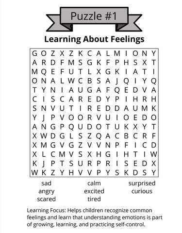 Emotions Word Search