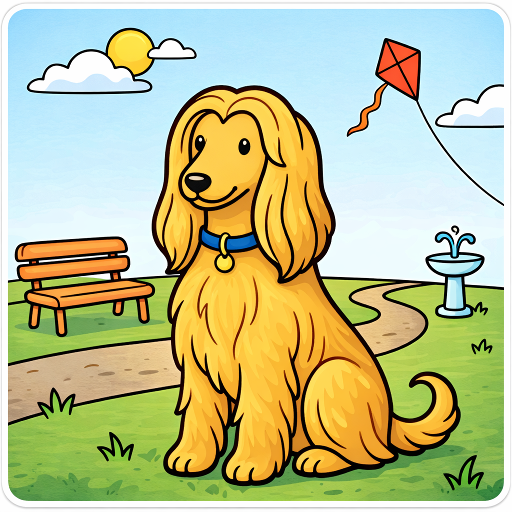 Free Cozy Dog Friends coloring-page preview