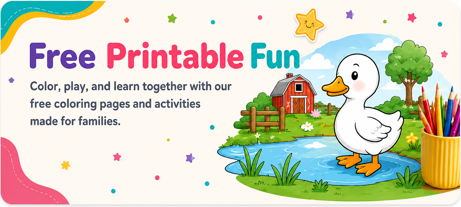 Free printable coloring pages and family activities from BubbleBrightBooks